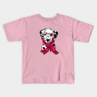 Dalmatian with scarf Kids T-Shirt